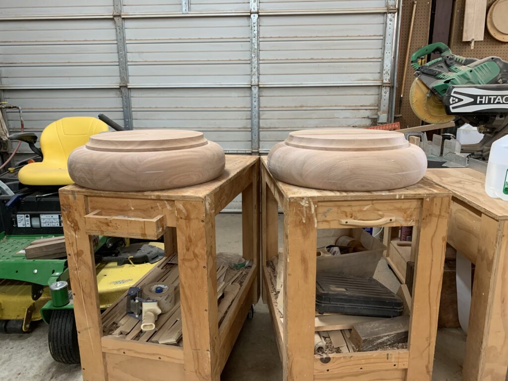 two Decorative Column Bases