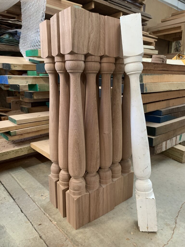 exterior wood balusters